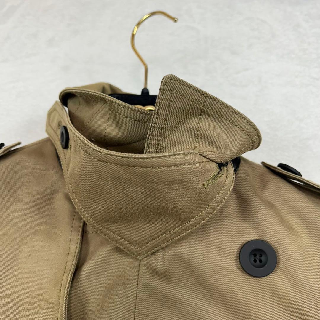 K377 S コーチ ダブル ベルト付き トレンチコート ブラウン メンズ