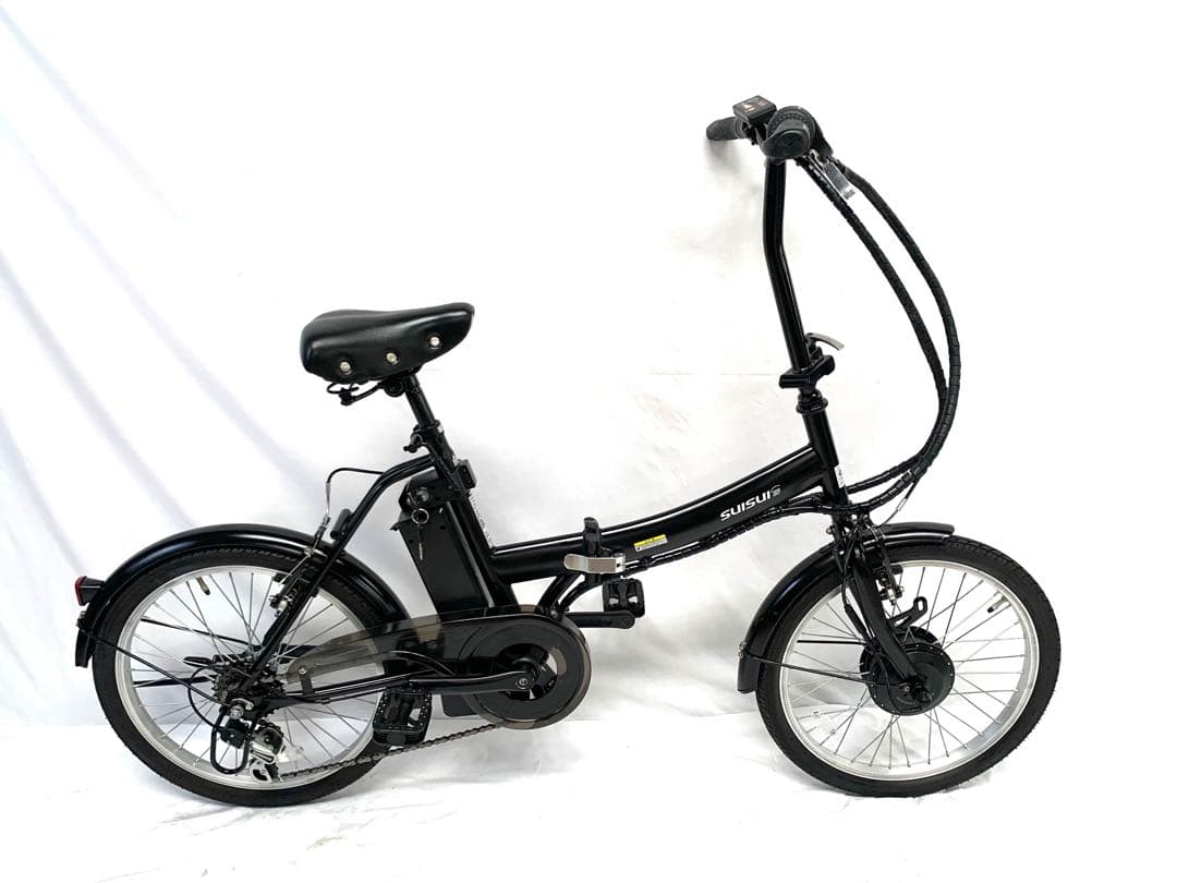 【即乘】送料無料SUISUI折り畳み電動アシスト自転車6速20インチ 動作確認済
