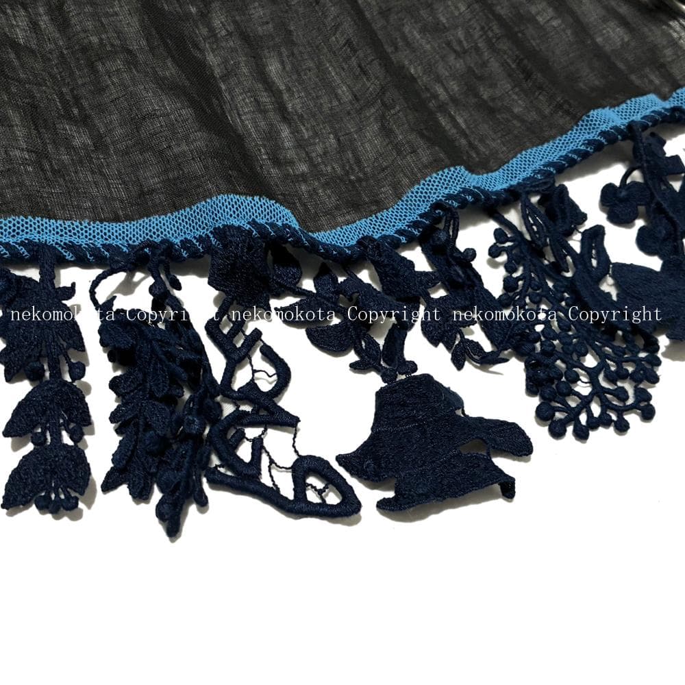 超美品 ミナペルホネン forest parade ストール 黒 mina