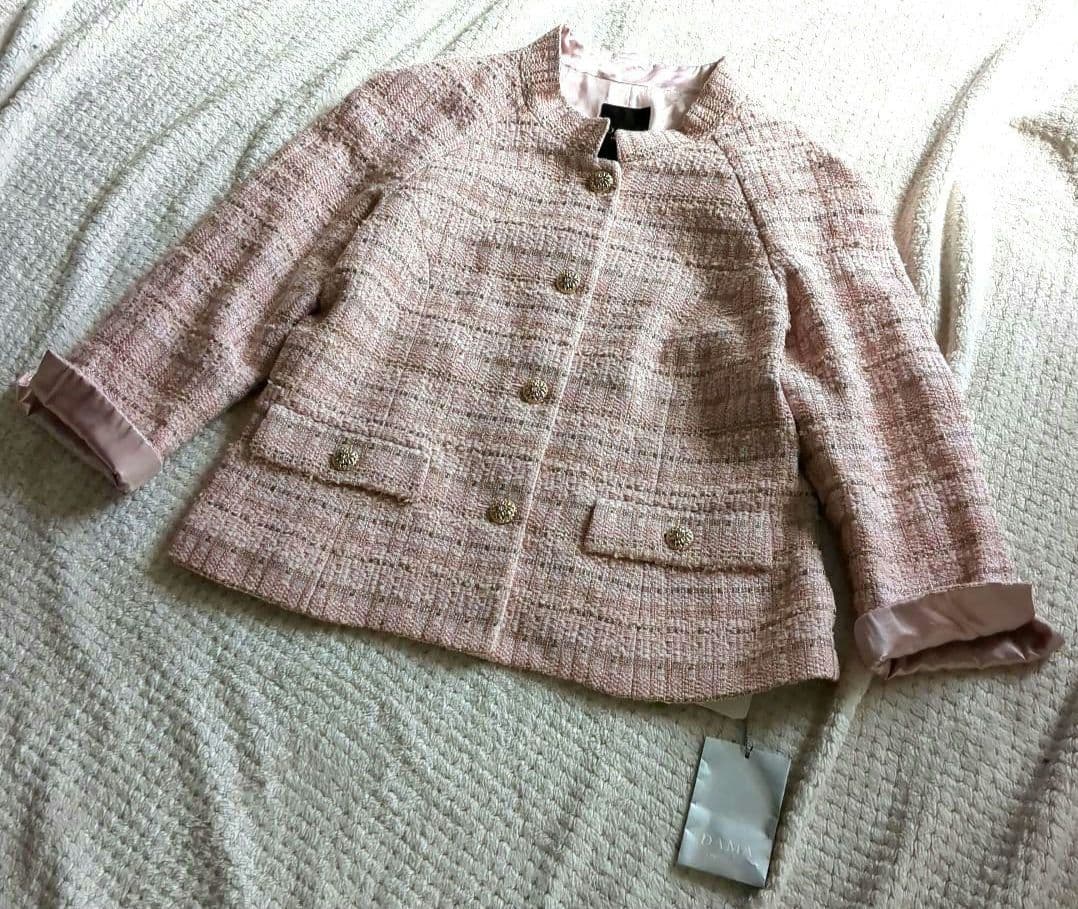 新品未使用13号DAMAcollection dinosツイードジャケットピンク