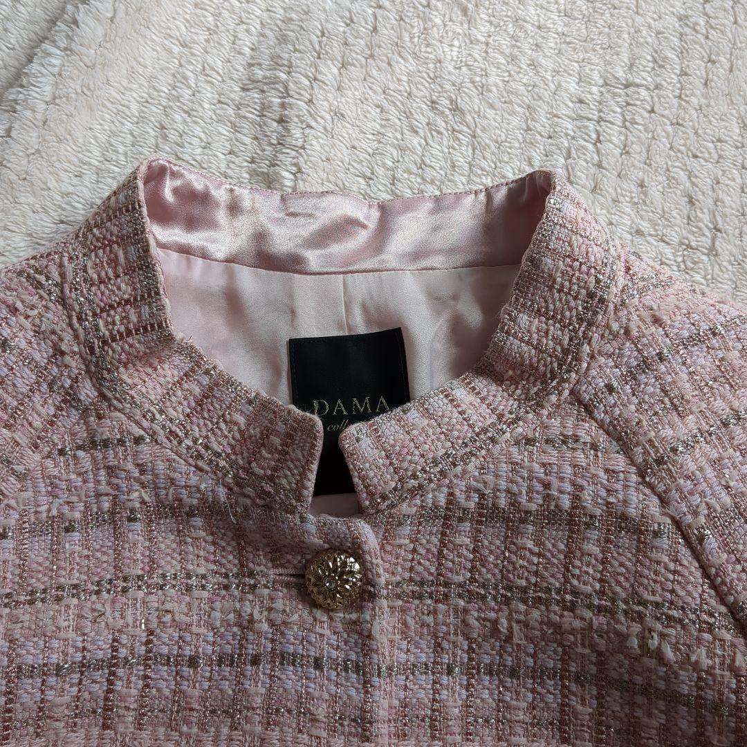 新品未使用13号DAMAcollection dinosツイードジャケットピンク