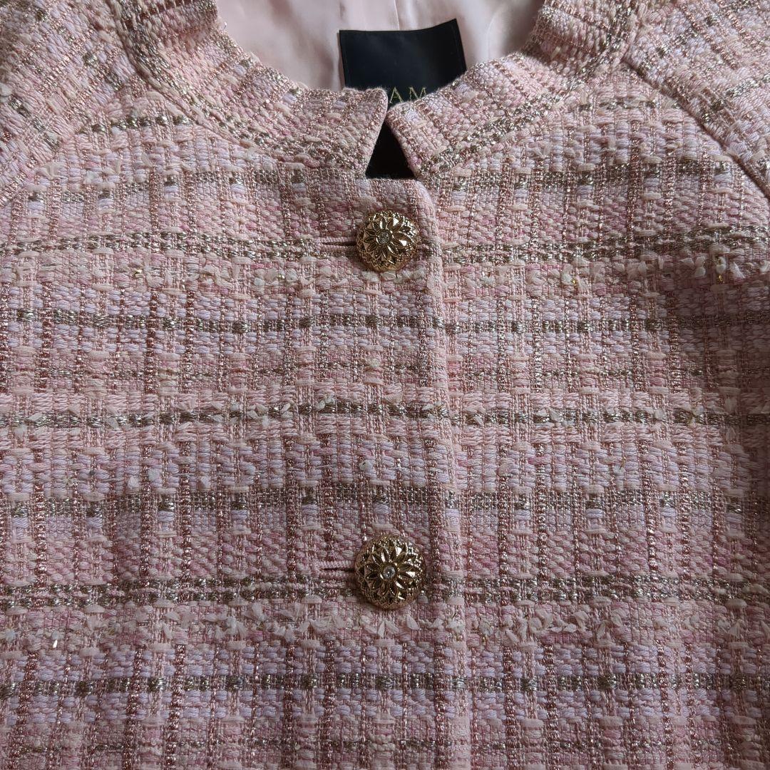 新品未使用13号DAMAcollection dinosツイードジャケットピンク