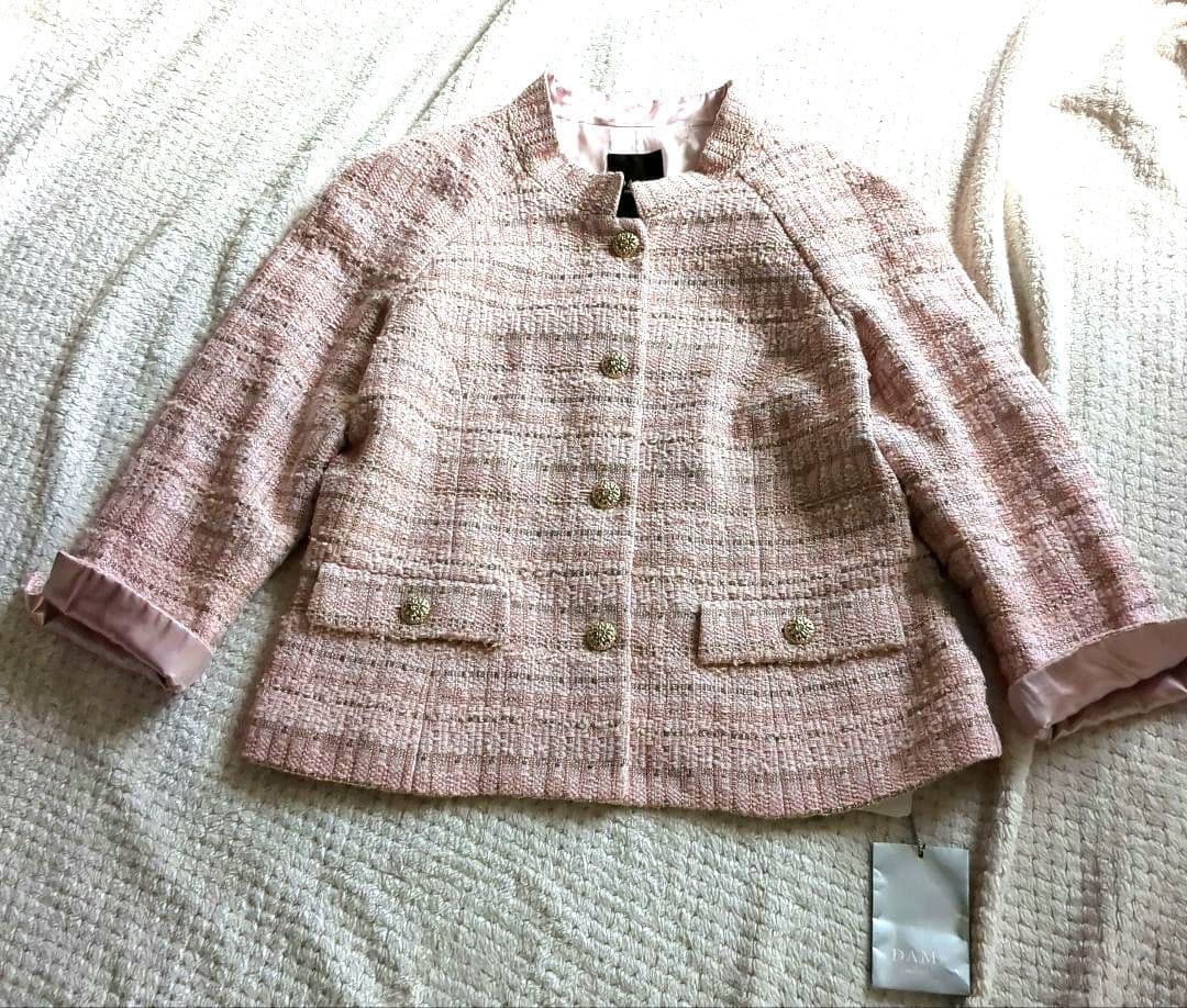 新品未使用13号DAMAcollection dinosツイードジャケットピンク