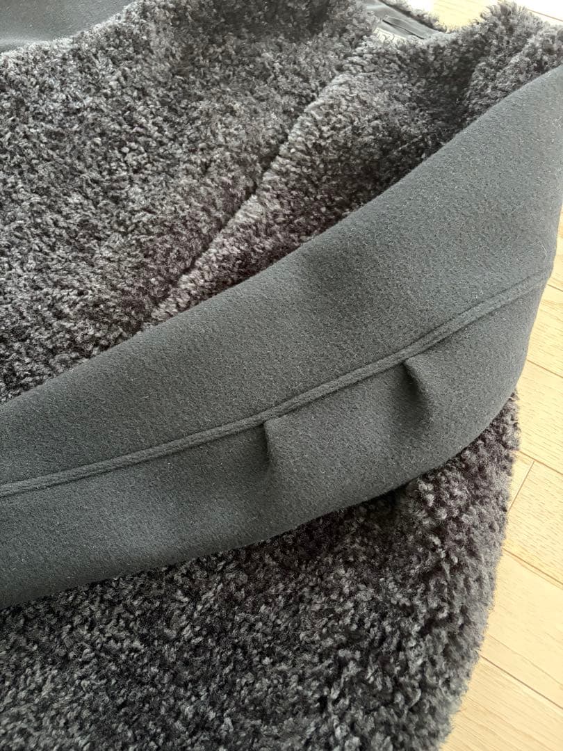 HYKE faux shearling coat black ハイクSIZE2