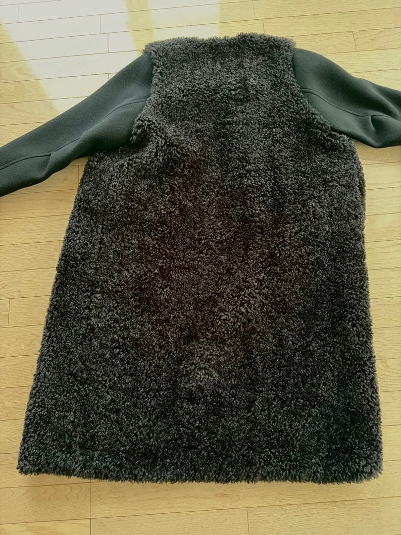 HYKE faux shearling coat black ハイクSIZE2