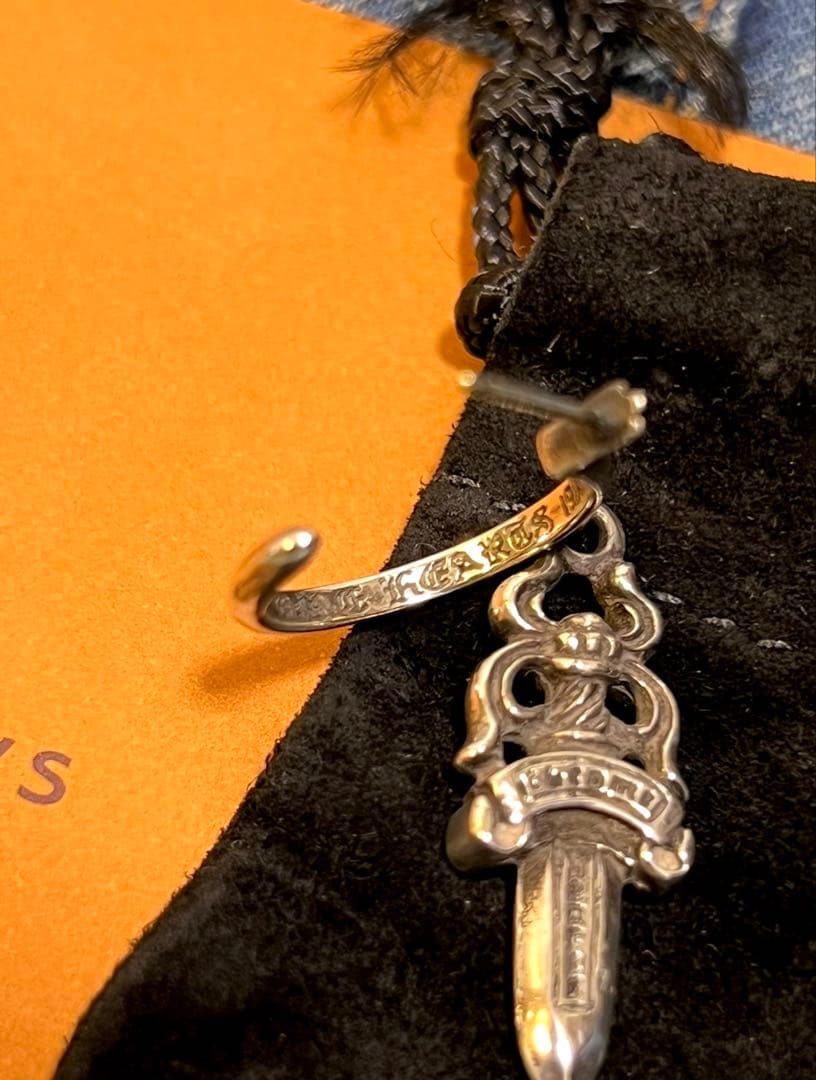 インボイス原本、付属セット付き/クロムハーツ/ダガーフープイヤリング/ピアス