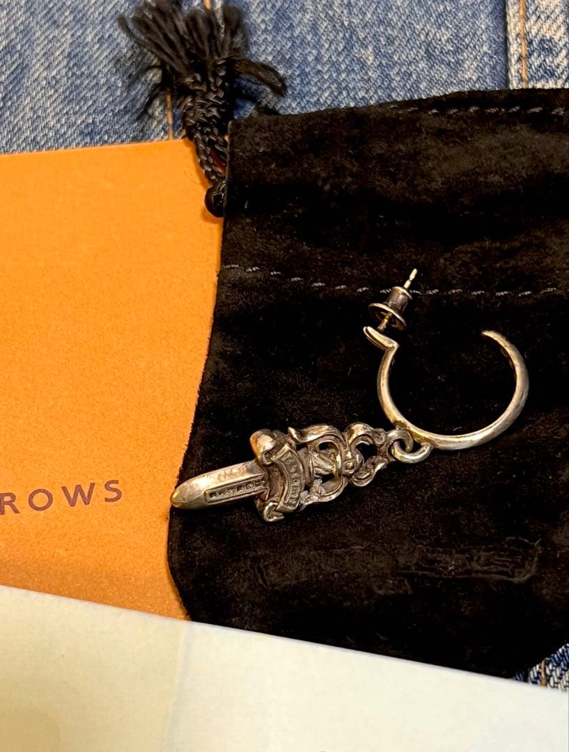 インボイス原本、付属セット付き/クロムハーツ/ダガーフープイヤリング/ピアス