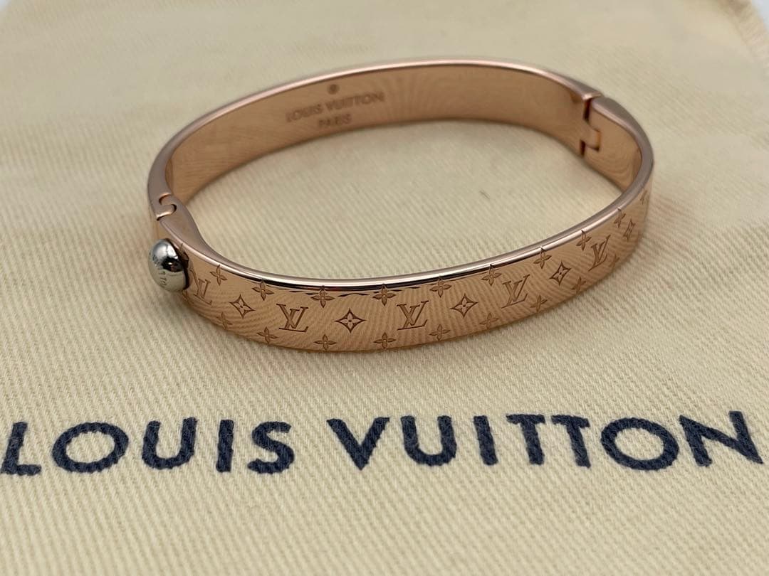 すいじん【美品】ルイヴィトン カフ・ナノグラム　バングル M ブレスレット