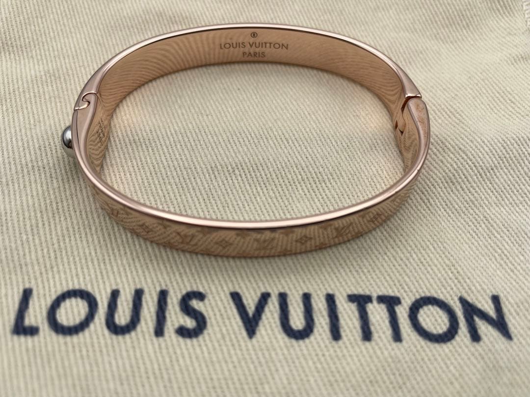 すいじん【美品】ルイヴィトン カフ・ナノグラム　バングル M ブレスレット