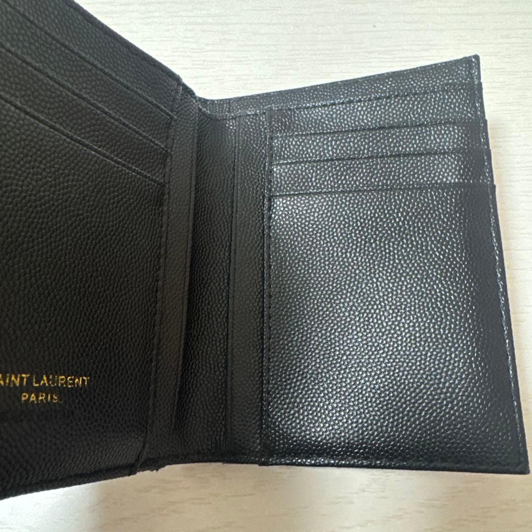 YSL ブラック 三つ折り財布