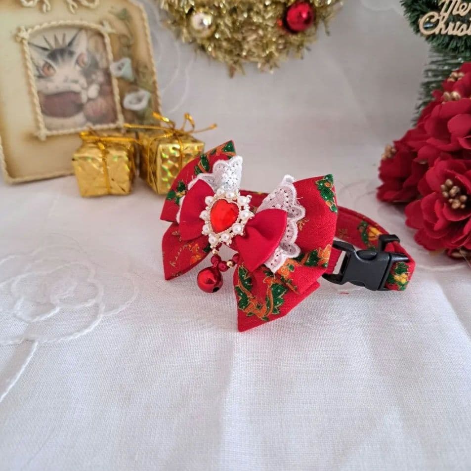 mumu、クリスマスシリーズ(赤サンタ)わんちゃん猫ちゃん用首輪