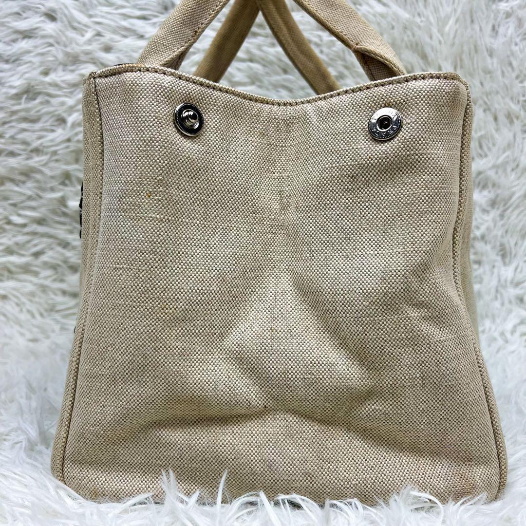 希少 プラダ カナパ フラワーデザイン トートバッグ キャンバス 大容量 A4可