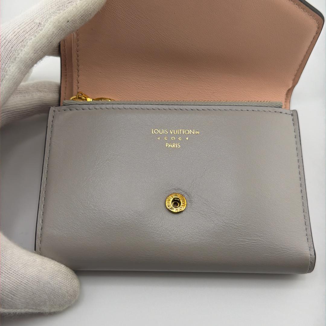 【並品】ルイヴィトン ポルトフォイユ LVポンヌフコンパクト グレー