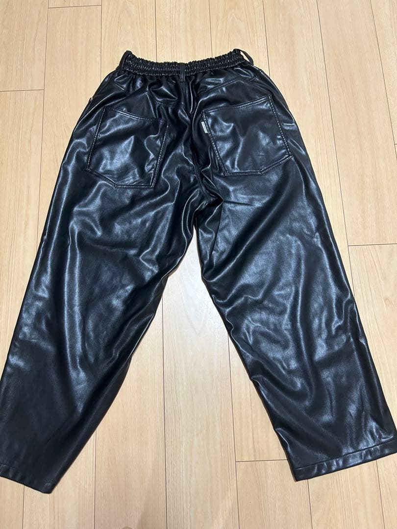 24AW COOTIE クーティー フェイクレザー5ポケットワイドイージーパンツ