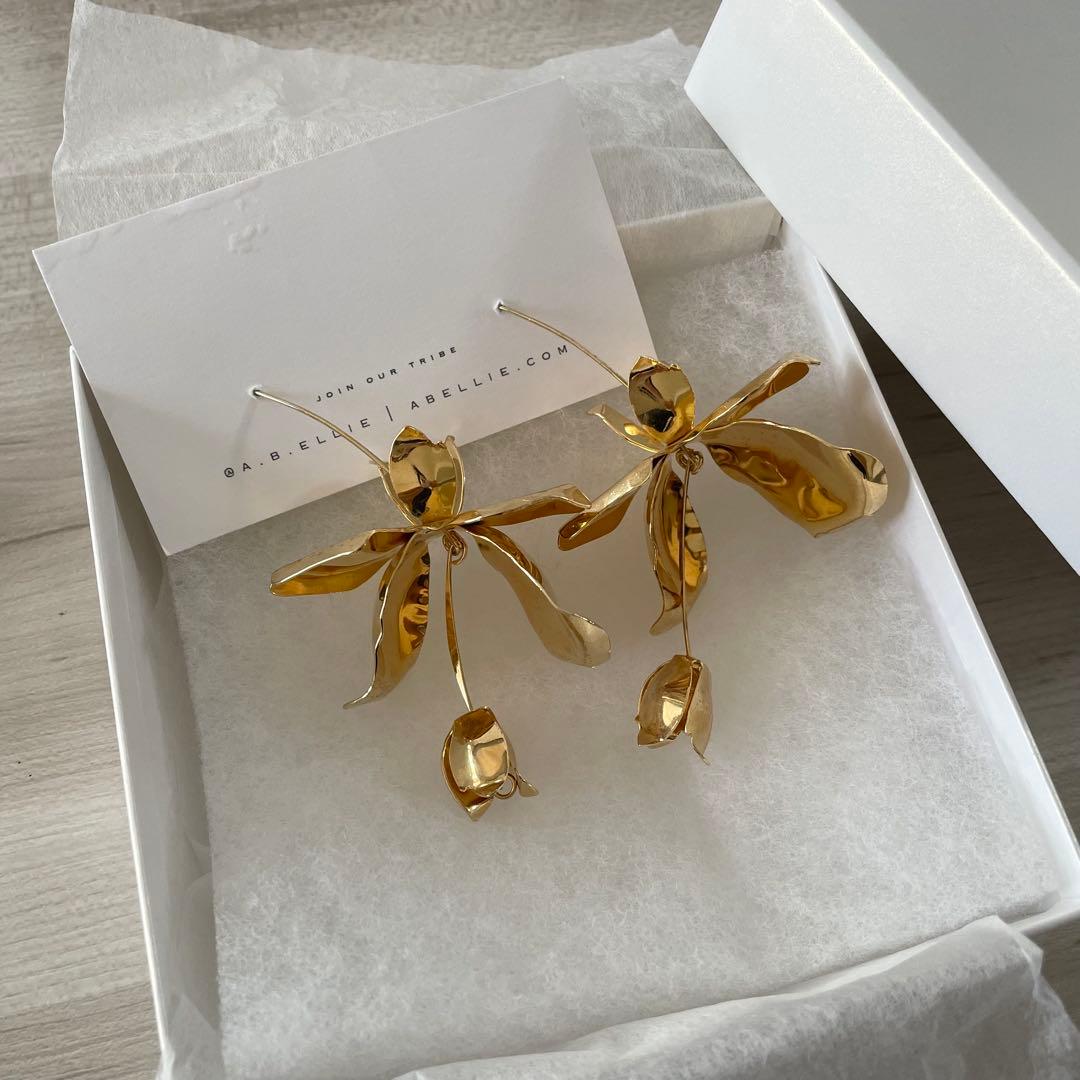 A.B.ELLIE MAGNOLIA STEM DROP ピアス