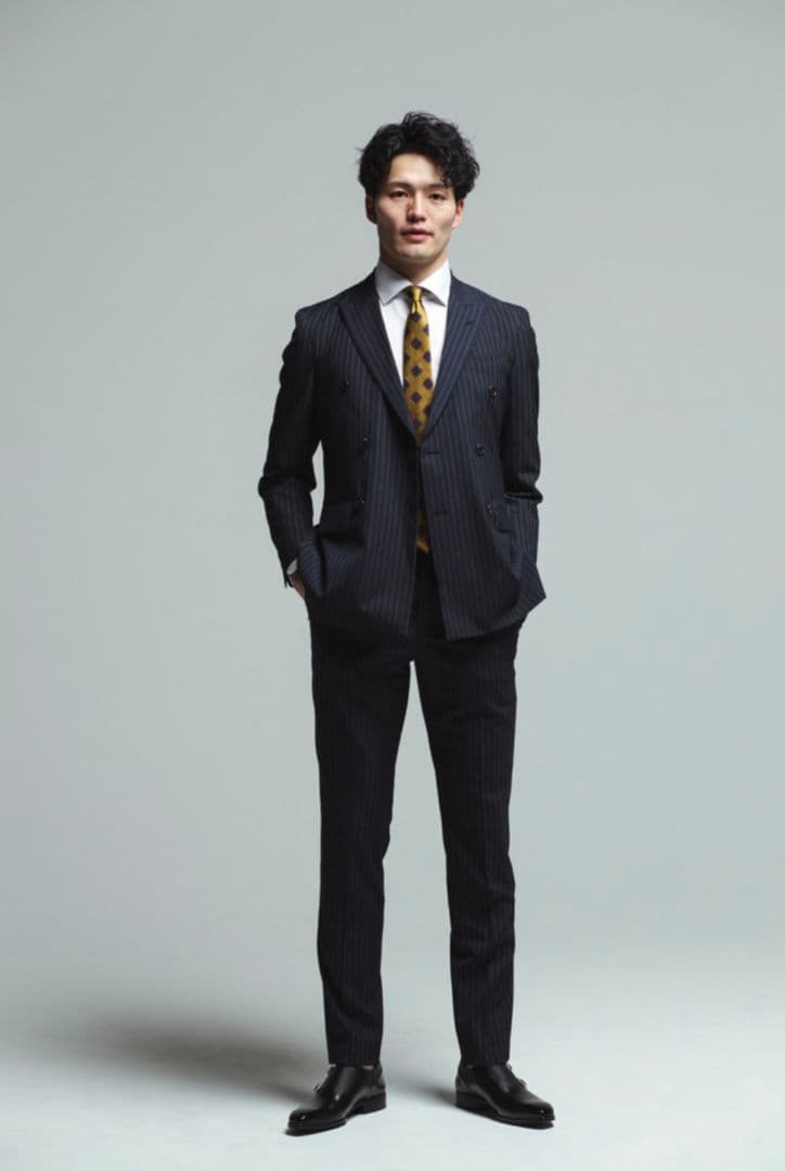 限定PSFA ダブルスーツ ネイビーストライプ