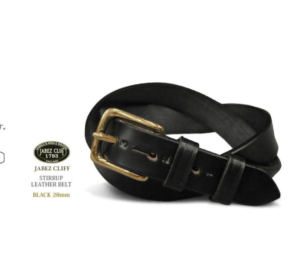 Jabez Cliff ステアアップレザーベルト ブラック 30inch