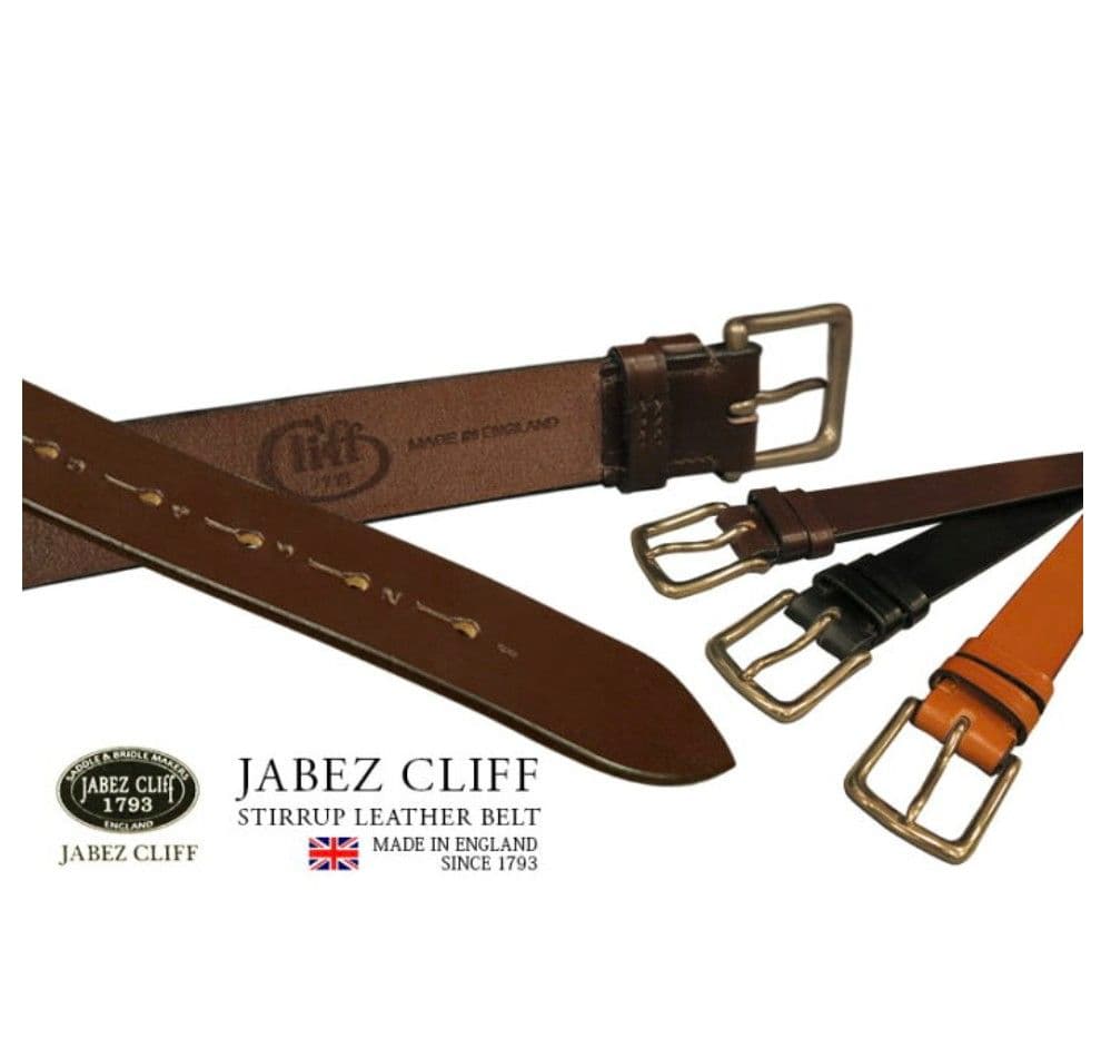 Jabez Cliff ステアアップレザーベルト ブラック 30inch