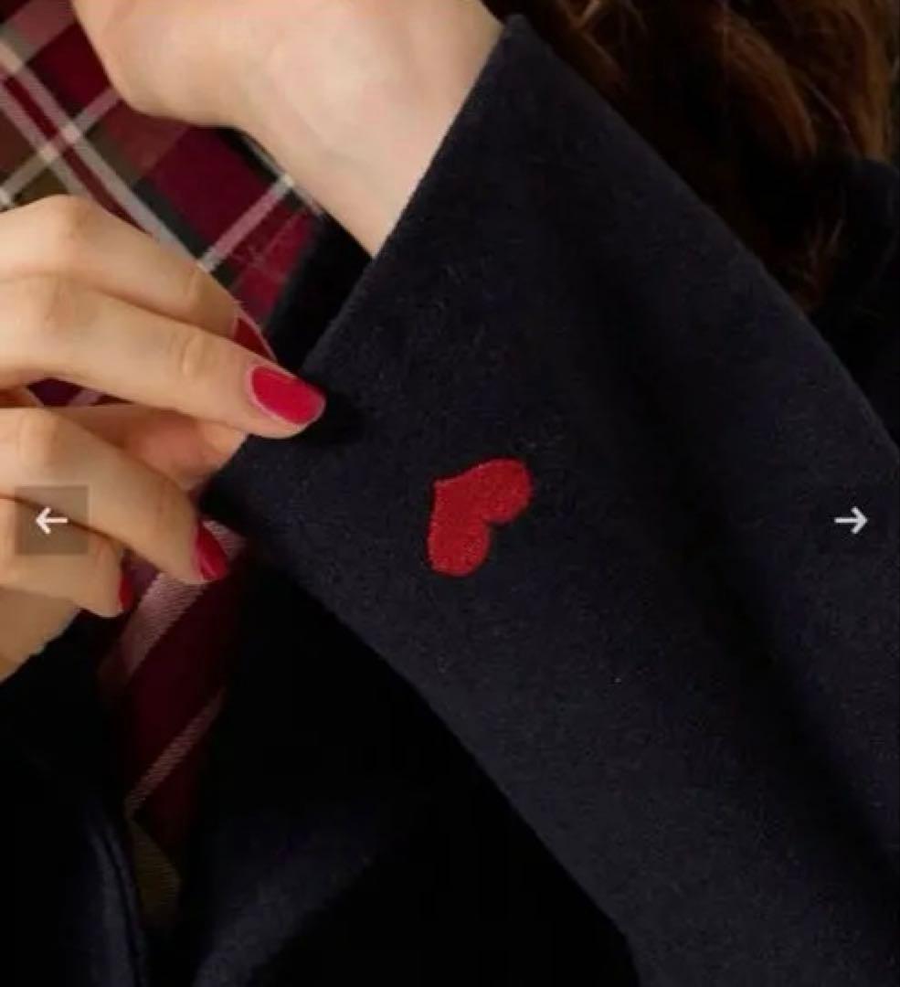 美品♡ tina:jojun ハート刺繍ウールミックスピーコート ティーナ