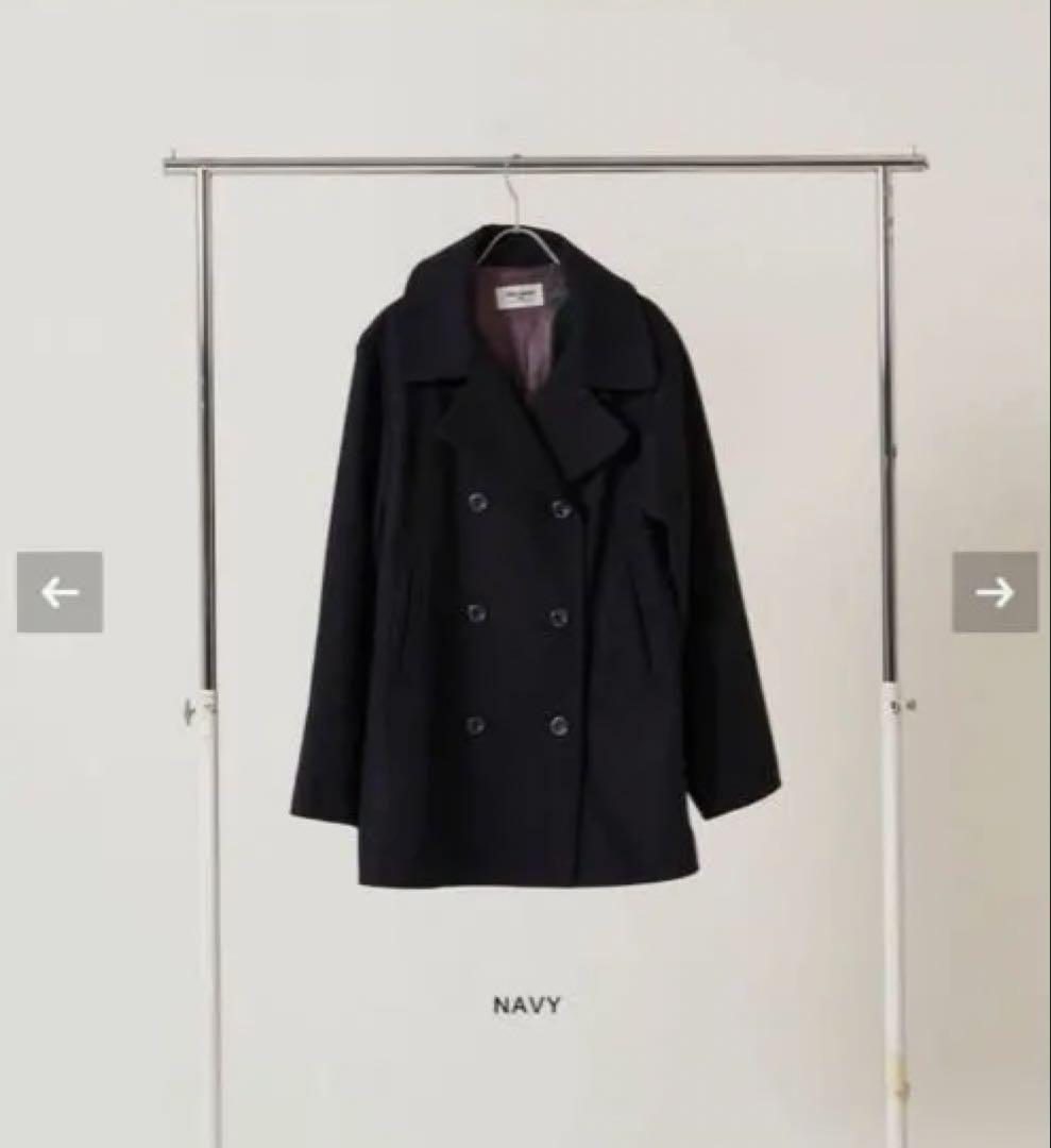 美品♡ tina:jojun ハート刺繍ウールミックスピーコート ティーナ