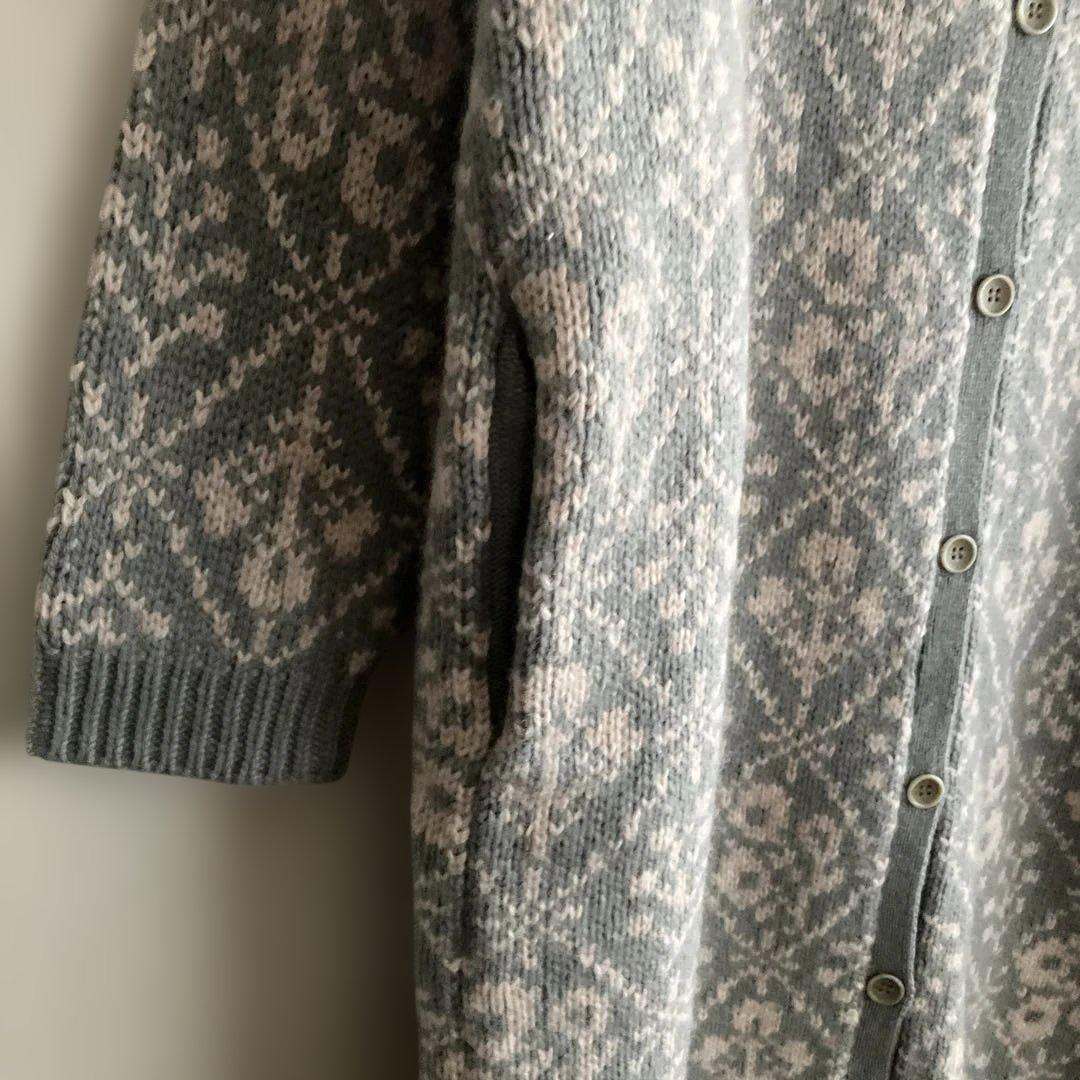 ツハル モチーフ柄 ジャカード ニット コート 新品未使用