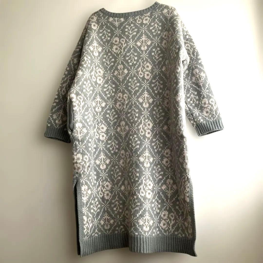 ツハル モチーフ柄 ジャカード ニット コート 新品未使用