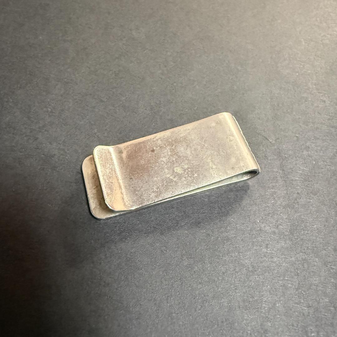 【一点物】ナバホ族スタンプワーク マネークリップ オーヴィルホワイト製作