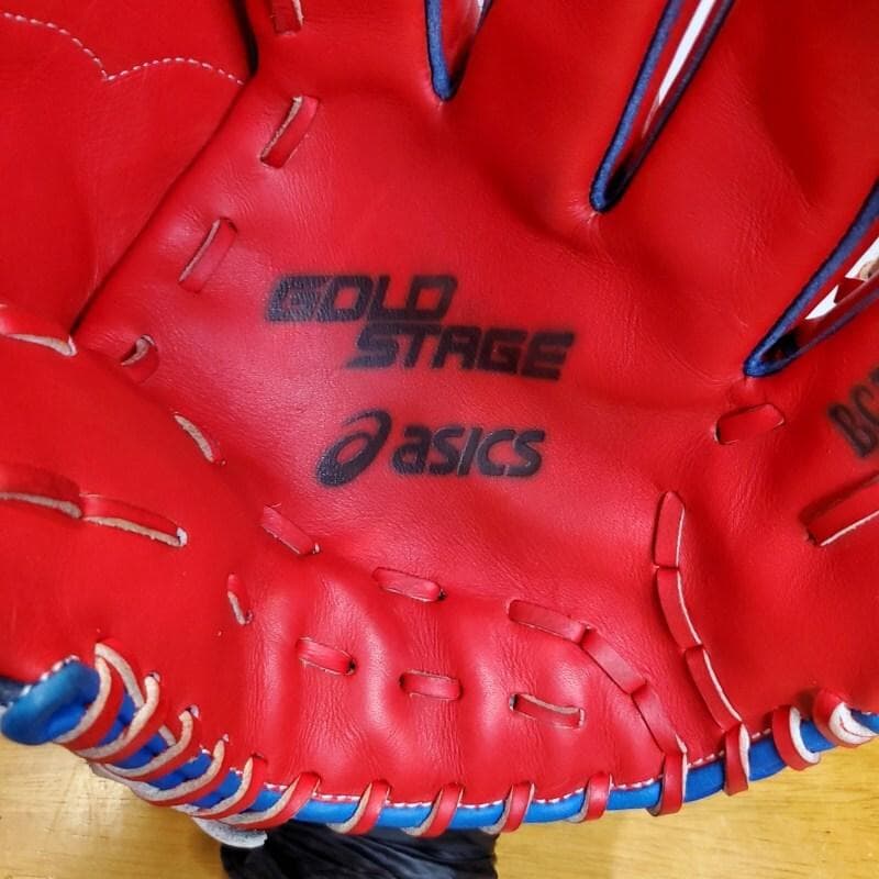 アシックス ダルビッシュ有モデル 限定 ライオン レッド 美品 軟式グローブ