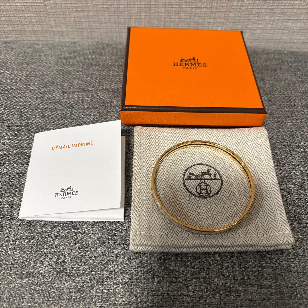 美品 エルメス エマイユ/OP'H ブレスレット バングル HERMES