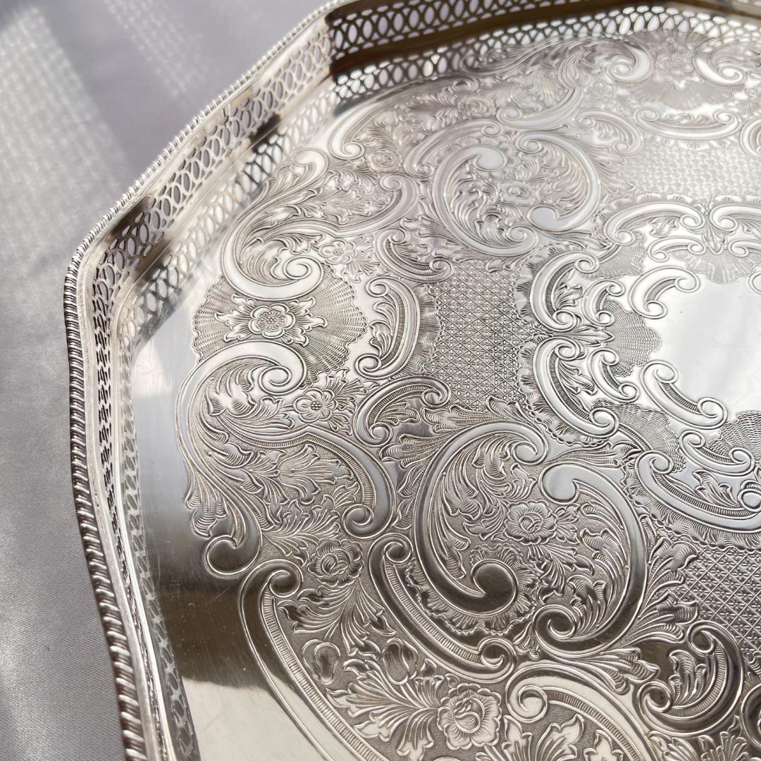 【Craftsmen】 ギャラリートレー 40cm 　八角形 大型 綺麗！！