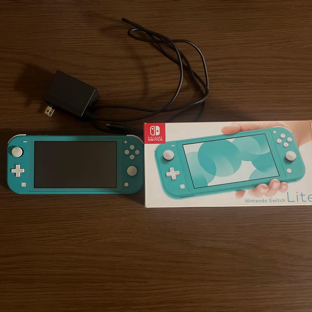 Nintendo Switch Lite ターコイズ 本体 充電器付きケース付き