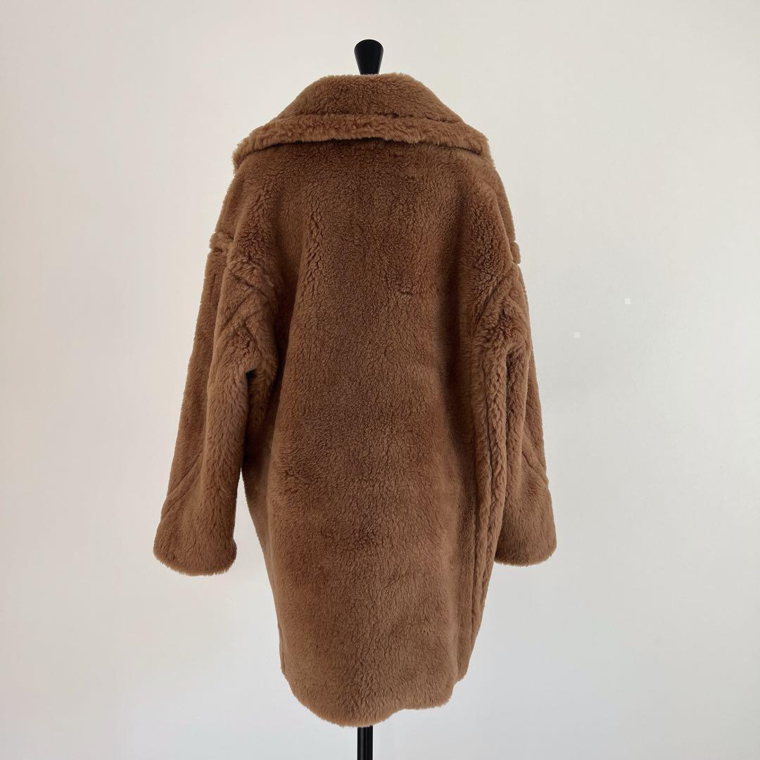 新品未使用 ベアミディアム丈 テディコート ライトブラウン