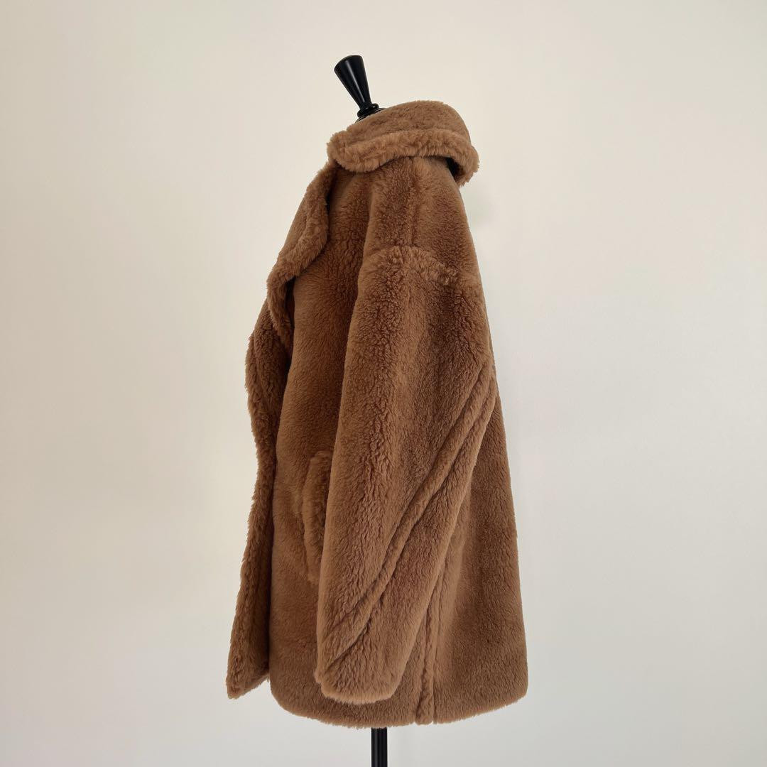 新品未使用 ベアミディアム丈 テディコート ライトブラウン