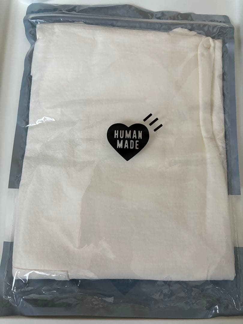 HUMAN MADE ホワイト Tシャツ 新品未開封　ショッピングバッグ付(可)