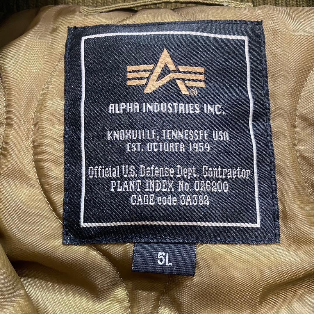 美品✨ALPHA INDUSTRIES MA-1 大きいサイズ5L カーキ
