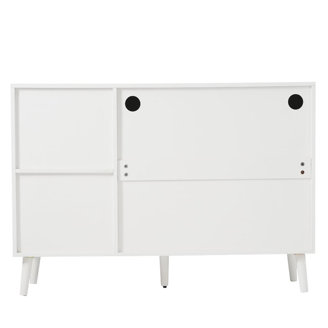 限定価格！キャビネット サイドボード コンパクトリビングボード　WHITE