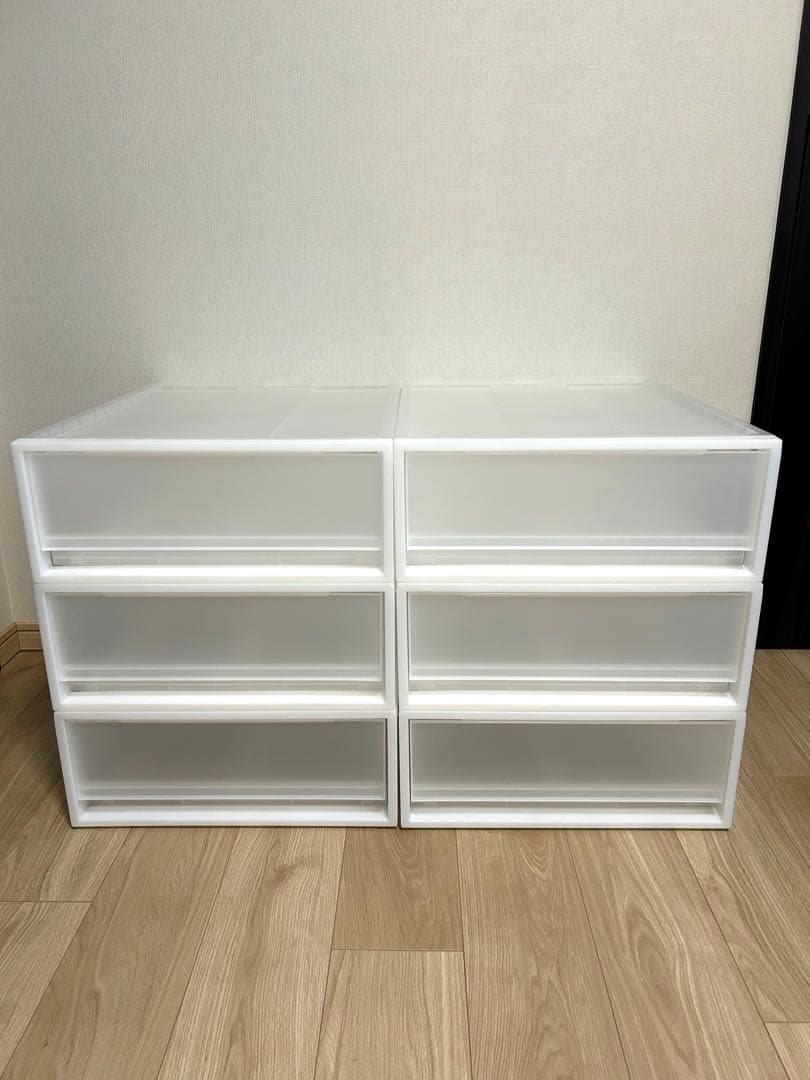 ※別売り可 ＰＰクローゼットケース・引出式・小6個セット・約４４×５５×１８ｃｍ