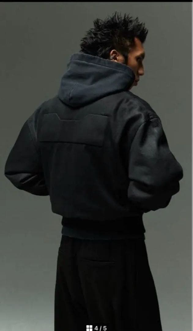 ジャケット・アウター WAXED LOGO BOMBER - BLACK