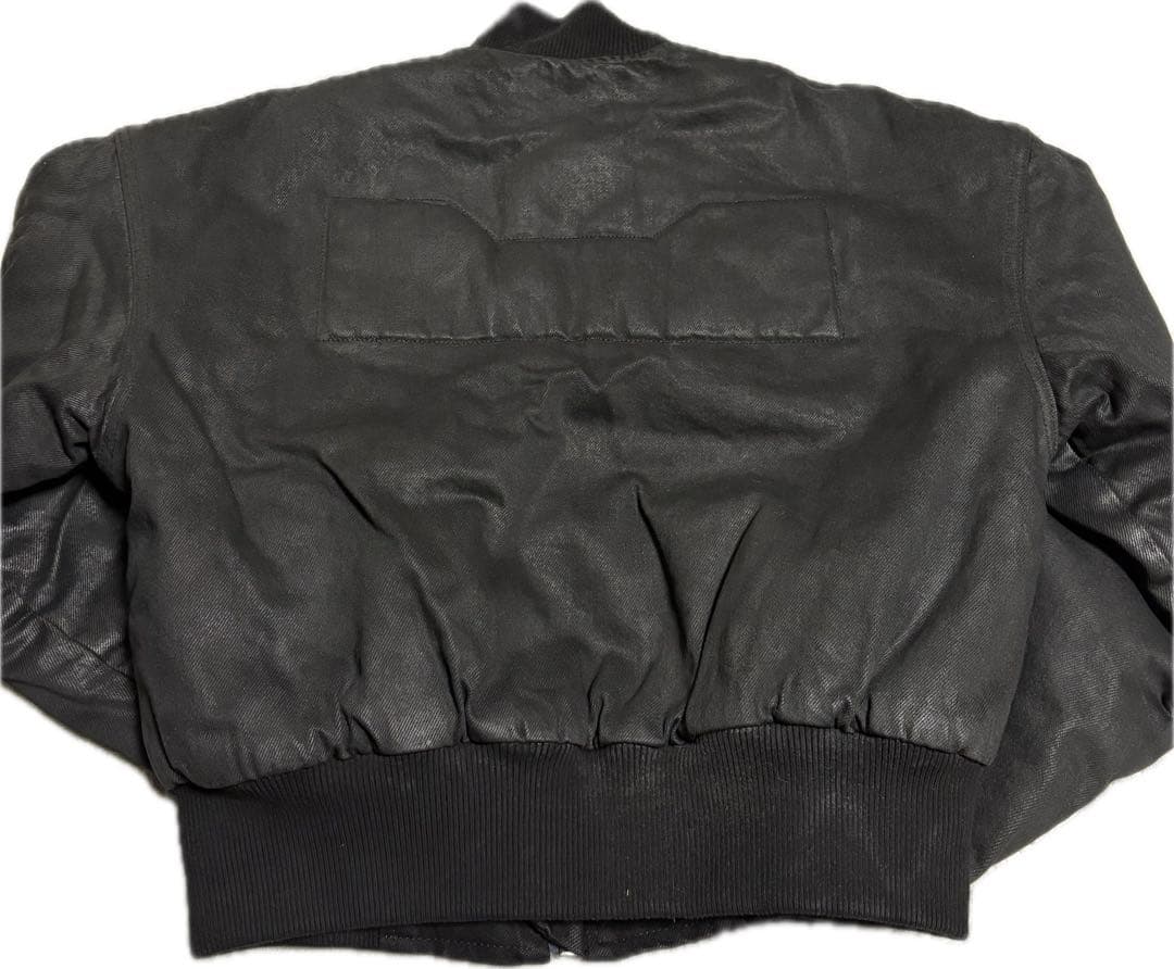 ジャケット・アウター WAXED LOGO BOMBER - BLACK