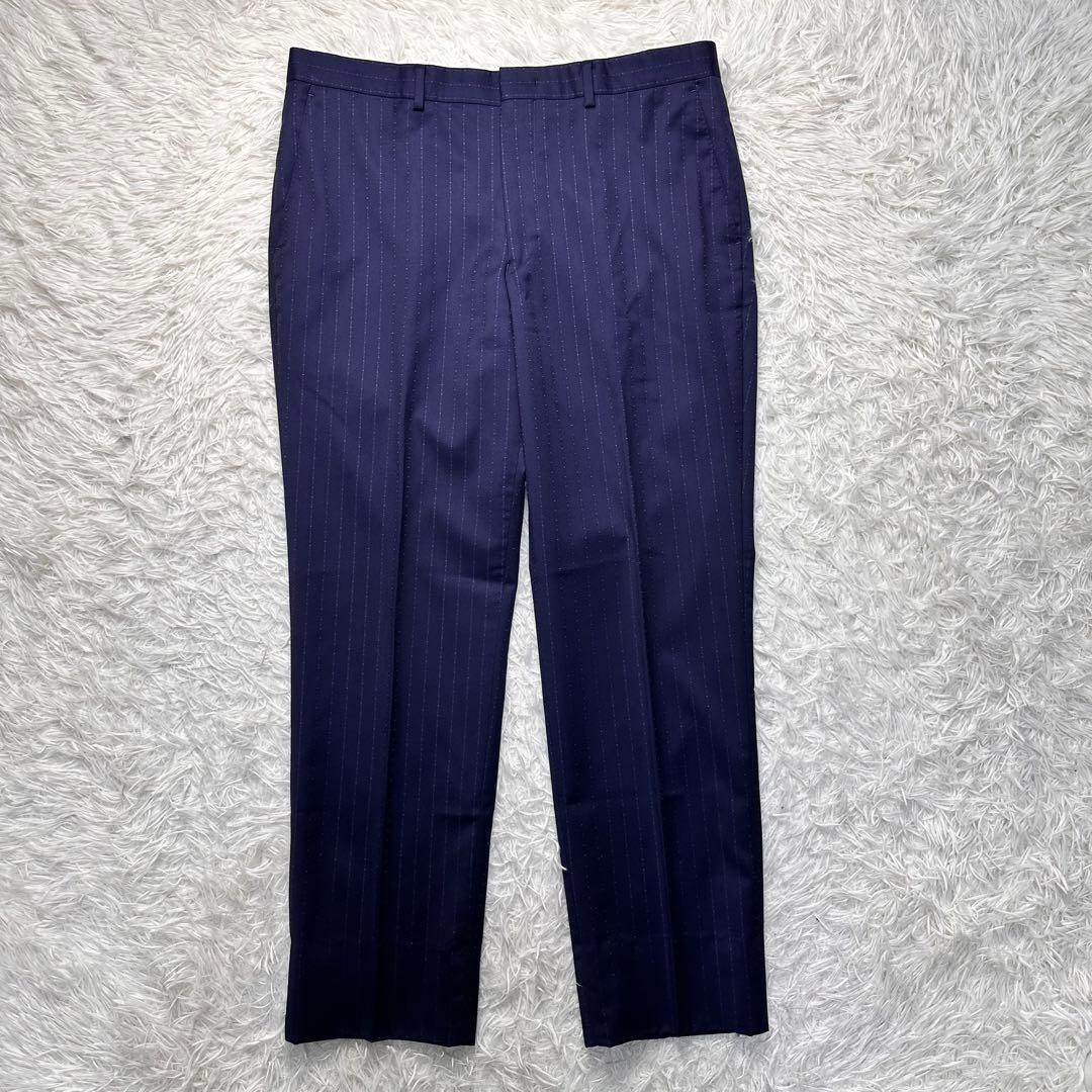 現行 極美品 ポールスミス カノニコ セットアップ 光沢 2トーンネイビー M2