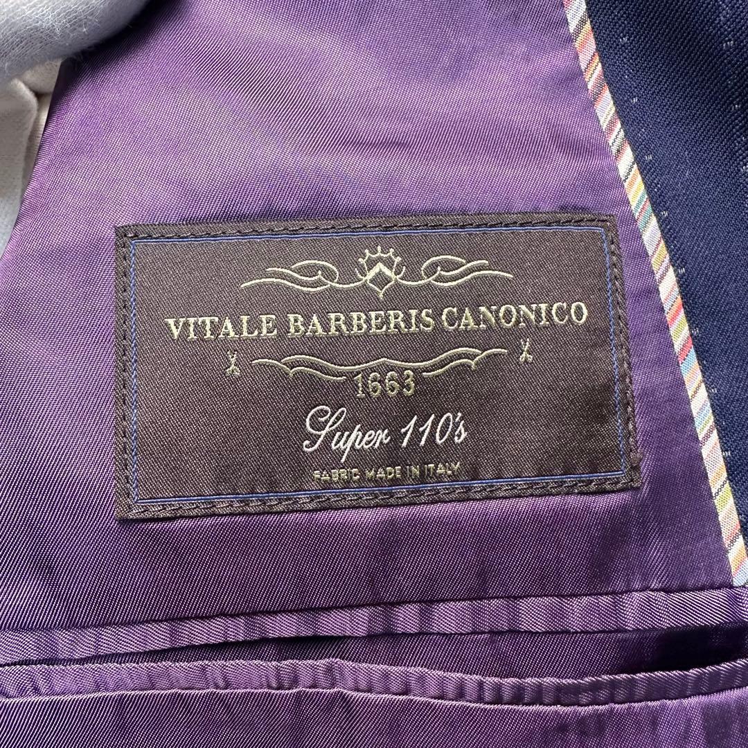 現行 極美品 ポールスミス カノニコ セットアップ 光沢 2トーンネイビー M2