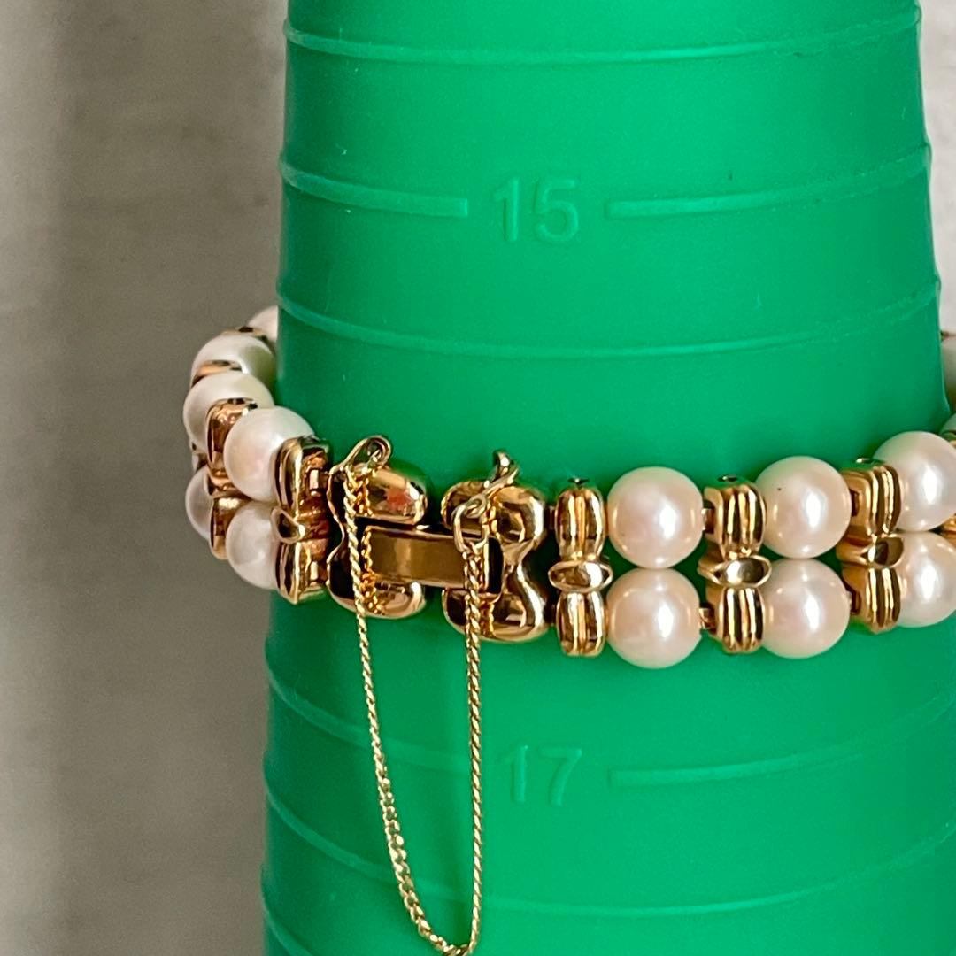 稼動品　希少　美品　SEIKO セイコー　パールブレスレット　ゴールド　腕時計