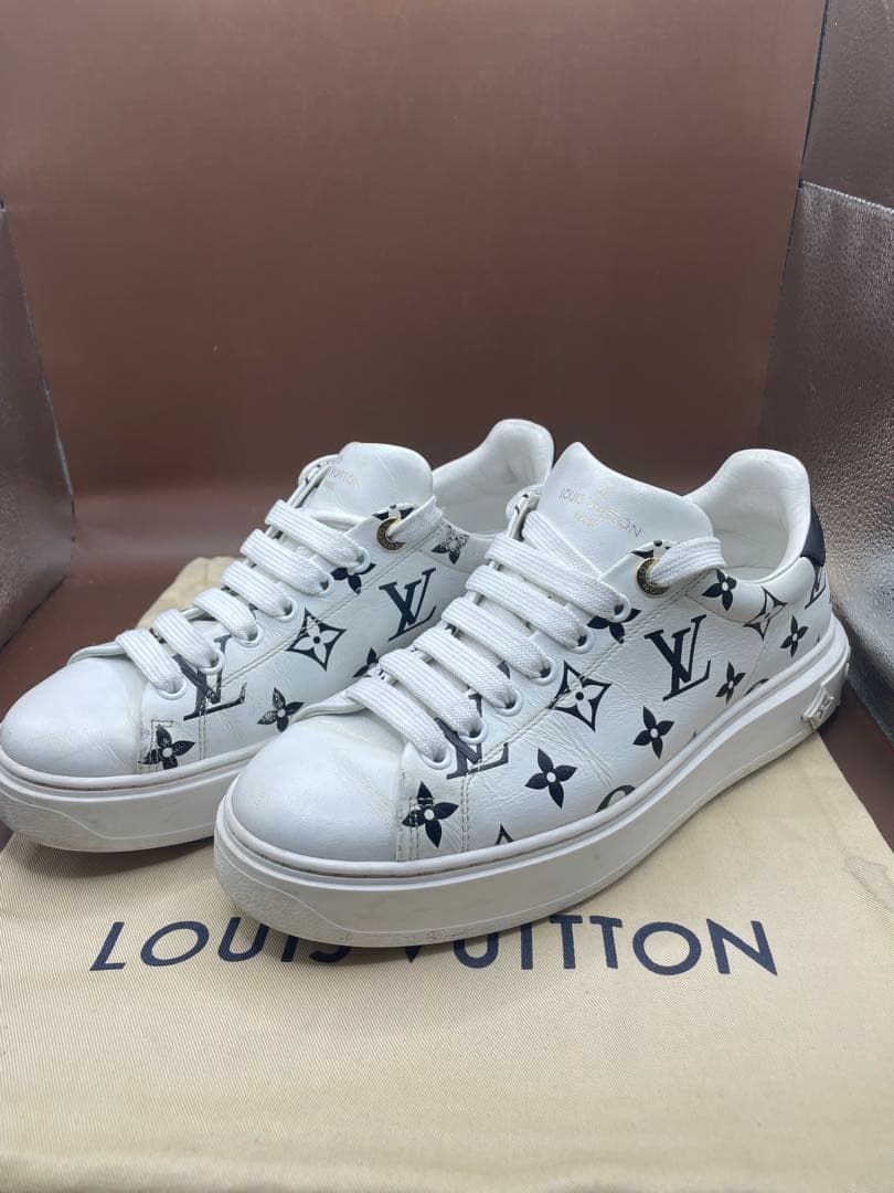 ルイヴィトン　タイムアウトラインモノグラムスニーカー　24〜24.5センチ