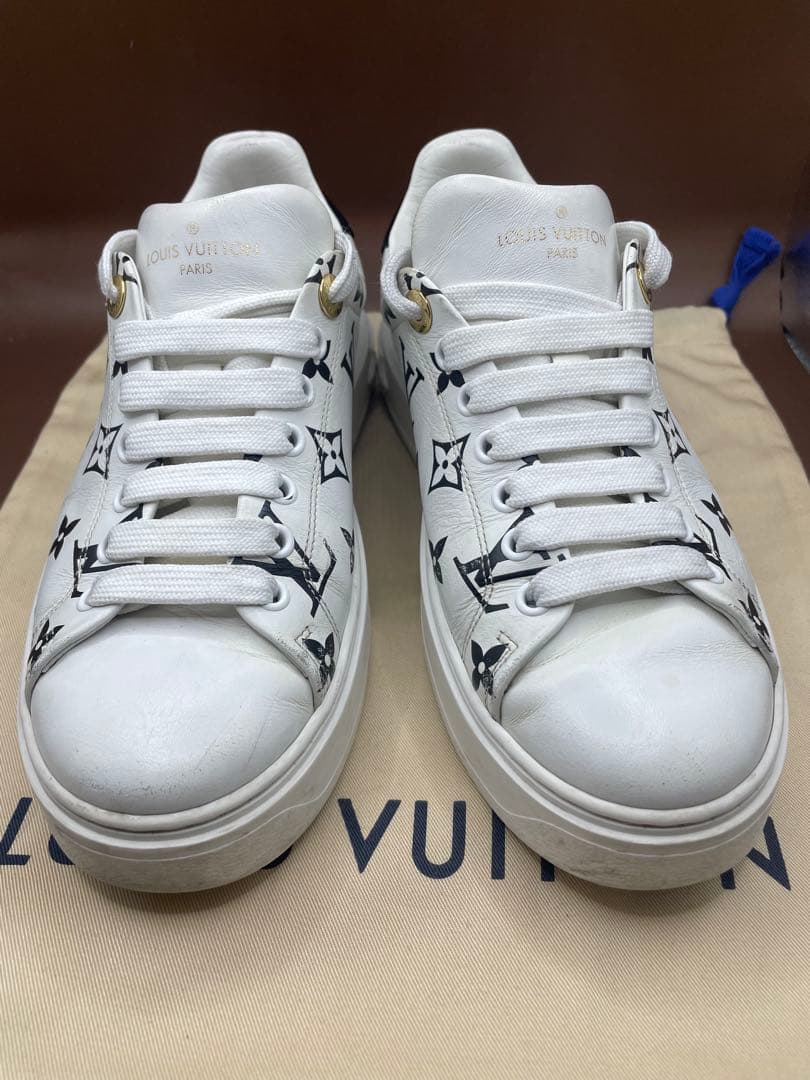ルイヴィトン　タイムアウトラインモノグラムスニーカー　24〜24.5センチ