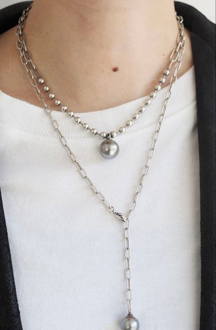 cabriolet チェーン＆パールネックレス