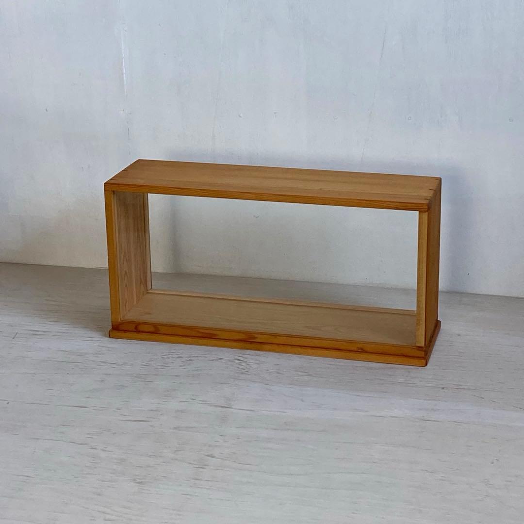 古い木製ガラスケース 横長 卓上ショーケース