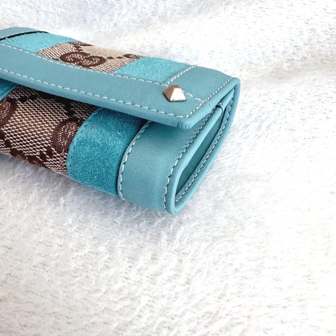 【極美品】グッチ　キーケース　GG柄　6連　レザー　スタッズ　ジャガード　箱付き