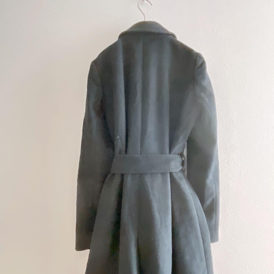 美品 INED カシミヤ100% ロングコート 黒 9 S~M