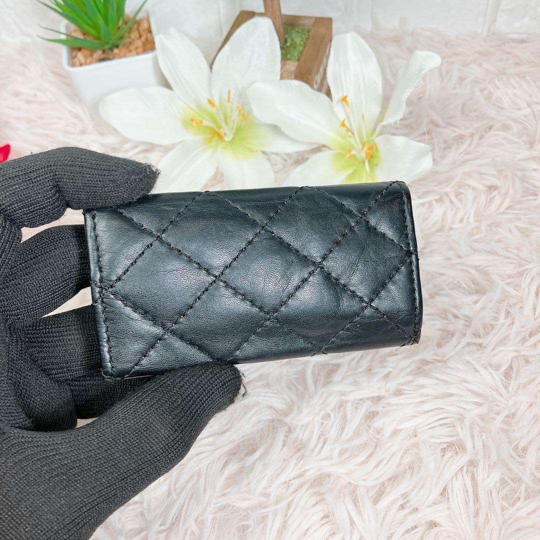 激レア CHANEL キーケース 4連 マトラッセ ヴィンテージ 真贋済み
