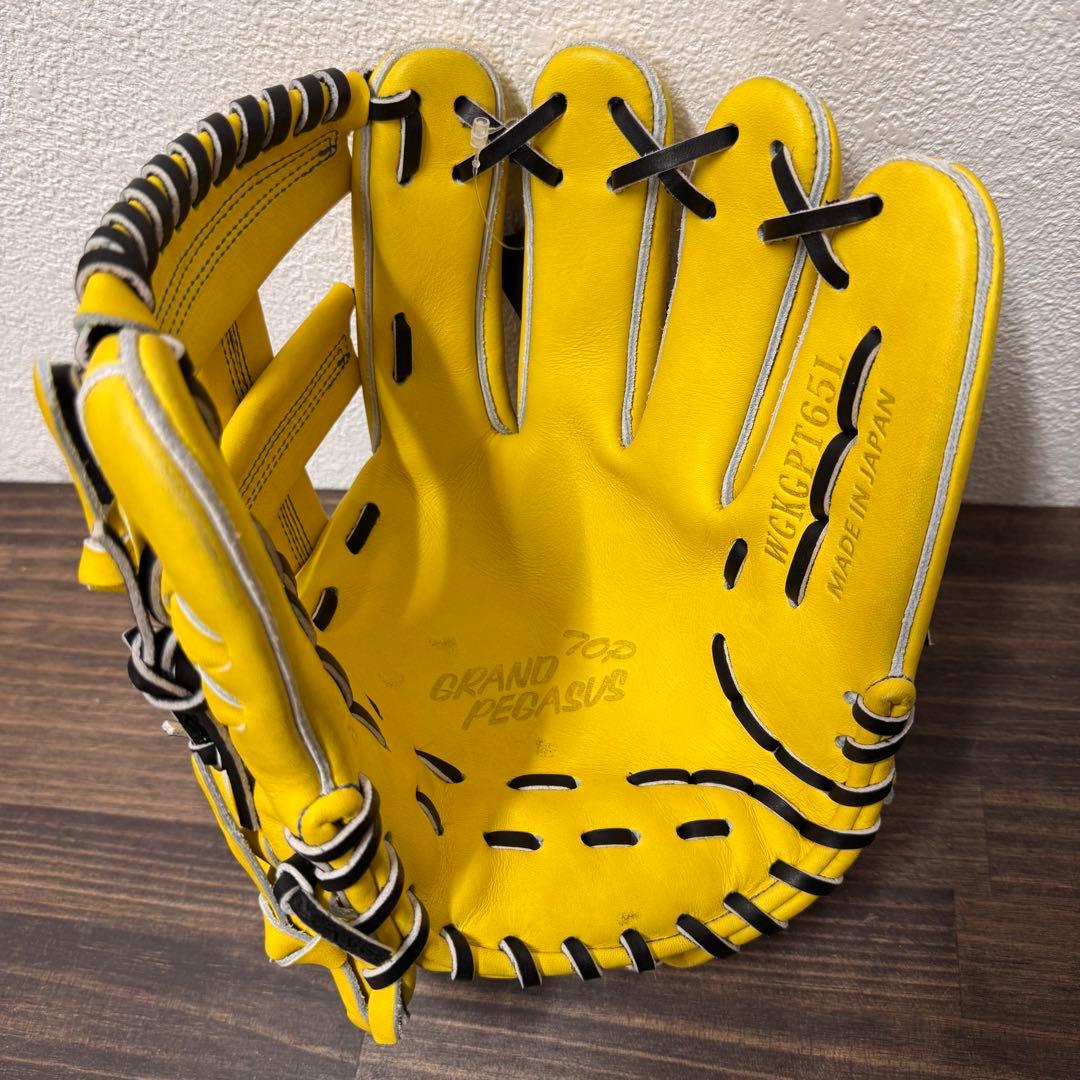 新品未使用品　ワールドペガサス　硬式用グローブ右投用/イエロー